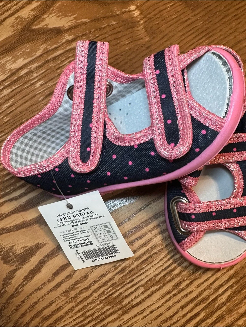 NAZO Girls Supportive Indoor Sandals / House Shoes – Made in Poland – NWT